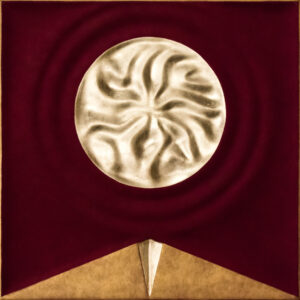 Joanna Mazuś, 'Blessing', egg tempera, gold leaf, relief on panel, 40 x 40 cm, 2025